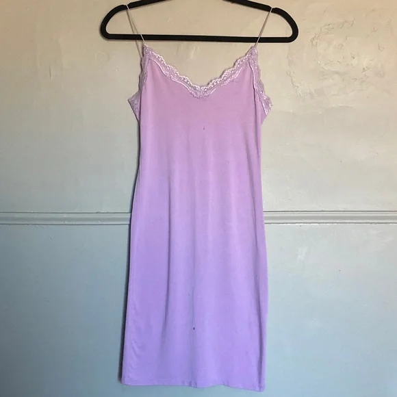 Fashion Nova Purple Lace Spaghetti Strap Mini Slip Dress - Picture 4 of 8